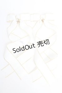 LOTUS ribbon / ツインテールリボンバレッタ  白 Y-25-10-28-017-EL-ZA-SZ-ZT485-F001