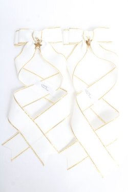 画像1: LOTUS ribbon / ツインテールリボンバレッタ  白 Y-25-10-28-017-EL-ZA-SZ-ZY
