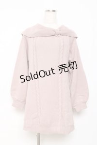 axes femme / リボン襟ニットミニワンピ F ピンク Y-25-10-28-129-AX-OP-SZ-ZY