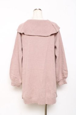 画像2: axes femme / リボン襟ニットミニワンピ F ピンク Y-25-10-28-129-AX-OP-SZ-ZY