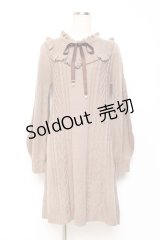 axes femme / ヨーク切替ニットワンピ F モカ Y-25-10-28-131-AX-OP-SZ-ZY