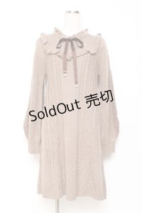 axes femme / ヨーク切替ニットワンピ F モカ Y-25-10-28-131-AX-OP-SZ-ZY