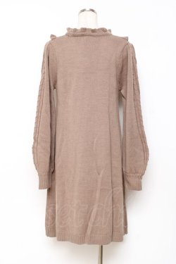 画像2: axes femme / ヨーク切替ニットワンピ F モカ Y-25-10-28-131-AX-OP-SZ-ZY