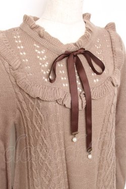 画像3: axes femme / ヨーク切替ニットワンピ F モカ Y-25-10-28-131-AX-OP-SZ-ZY