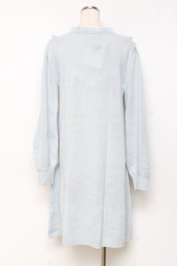 画像2: axes femme / ヨーク切替ニットワンピ F サックス Y-25-10-28-132-AX-OP-SZ-ZY