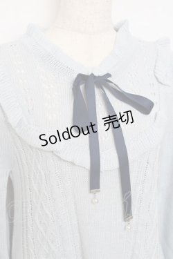 画像3: axes femme / ヨーク切替ニットワンピ F サックス Y-25-10-28-132-AX-OP-SZ-ZY