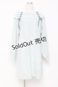 axes femme / W編み上げニットチュニック F ミント Y-25-10-28-133-AX-TO-SZ-ZY