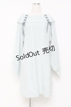 画像1: axes femme / W編み上げニットチュニック F ミント Y-25-10-28-133-AX-TO-SZ-ZY