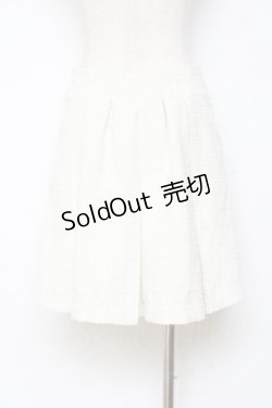 画像2: DearMyLoveRose / パールチェーンツイードプリーツスカート 3L アイボリー Y-25-10-28-137-EL-SK-SZ-ZY