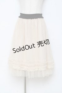 axes femme / 総レースプリーツスカート M 生成り Y-25-10-28-138-AX-SK-SZ-ZI
