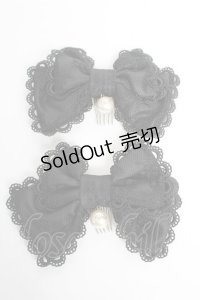 Angelic Pretty / Dollyロゴパールコーム  黒 Y-25-10-28-018-AP-AC-SZ-ZY