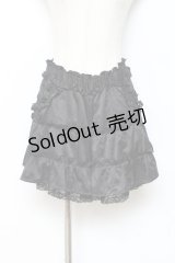 axes femme / サテンフリルキュロット M 黒 Y-25-10-28-142-AX-PA-SZ-ZY