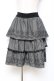 画像1: axes femme / 刺繍入ティアードスカート M クロ Y-25-10-28-143-AX-SK-SZ-ZI (1)