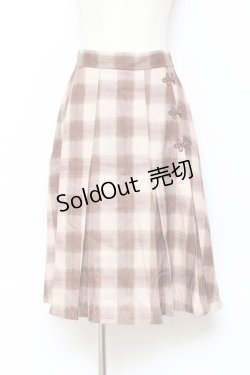 画像1: axes femme POETIQUE / チャイナボタンタックスカート M 茶 Y-25-10-28-144-AX-SK-SZ-ZI