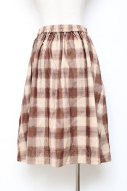 画像2: axes femme POETIQUE / チャイナボタンタックスカート M 茶 Y-25-10-28-144-AX-SK-SZ-ZY