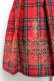 画像3: Jane Marple / ウールタータンヴィクトリアンエンブロイダリーのスカート M 赤 Y-25-10-28-145-JM-SK-SZ-ZY (3)