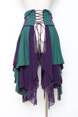 画像3: Ozz oneste / 雪化憧コルセットスカート  グリーン×紫 Y-25-10-28-146-OO-SK-SZ-ZY