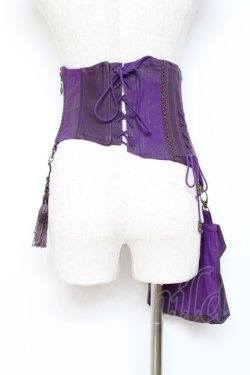 画像3: Ozz oneste / ポーチ付きチャイナコルセット  紫 Y-25-10-28-147-OO-SK-SZ-ZY