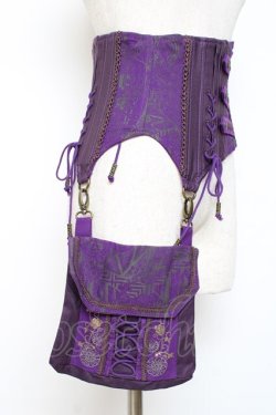 画像5: Ozz oneste / ポーチ付きチャイナコルセット  紫 Y-25-10-28-147-OO-SK-SZ-ZY