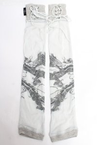 Ozz Croce / ドラゴンプリントアームカバー  グレー Y-25-10-28-034-OO-ZA-SZ-ZY