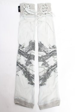 画像1: Ozz Croce / ドラゴンプリントアームカバー  グレー Y-25-10-28-034-OO-ZA-SZ-ZY