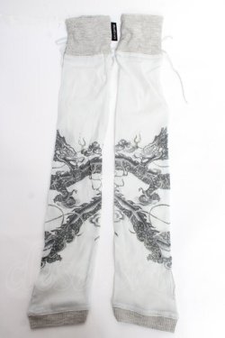 画像2: Ozz Croce / ドラゴンプリントアームカバー  グレー Y-25-10-28-034-OO-ZA-SZ-ZY