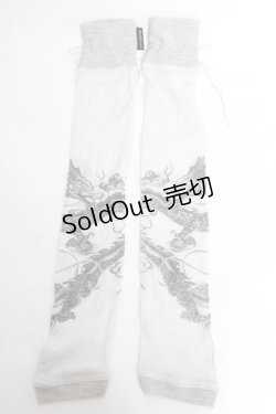 画像2: Ozz Croce / ドラゴンプリントアームカバー  グレー Y-25-10-28-034-OO-ZA-SZ-ZY