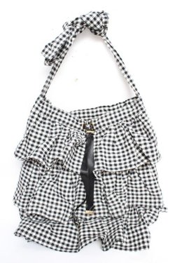 画像1: Fi.n.t / フリルトートバッグ  黒 Y-25-10-28-040-CA-BG-SZ-ZT501