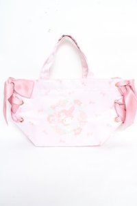 Maison de FLEUR / My Melodyリボンサイドリボントート F ピンク Y-25-10-28-041-LO-BG-SZ-ZY