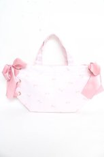 画像2: Maison de FLEUR / My Melodyリボンサイドリボントート F ピンク Y-25-10-28-041-LO-BG-SZ-ZT335 (2)