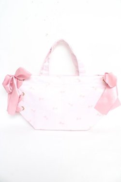 画像2: Maison de FLEUR / My Melodyリボンサイドリボントート F ピンク Y-25-10-28-041-LO-BG-SZ-ZY