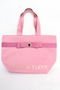 Maison de FLEUR / ピンクピンクピンクリボンビジュートートバッグ F ピンク Y-25-10-28-042-LO-BG-SZ-ZY