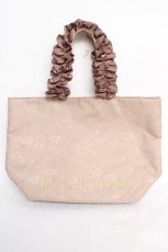 画像1: 【SALE】Maison de FLEUR / レースサテンフリルハンドルトートプチ F ベージュ Y-25-10-28-044-LO-BG-SZ-ZT501 (1)