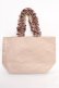 画像2: Maison de FLEUR / レースサテンフリルハンドルトートプチ F ベージュ Y-25-10-28-044-LO-BG-SZ-ZY (2)