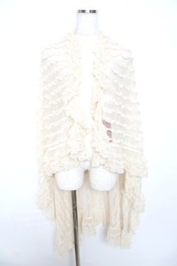 画像1: PINK HOUSE / ドットチュールフリルストール F 生成り Y-25-10-31-001-LO-ZA-AS-ZY