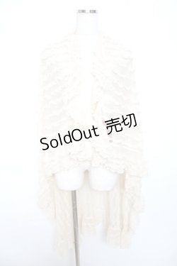 画像1: PINK HOUSE / ドットチュールフリルストール F 生成り Y-25-10-31-001-LO-ZA-AS-ZY