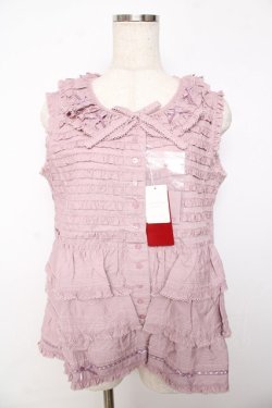 画像1: PINK HOUSE / フリル使いノースリーブブラウス F ラベンダー Y-25-10-31-027-LO-BL-AS-ZY