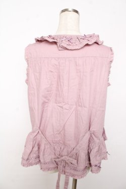 画像2: PINK HOUSE / フリル使いノースリーブブラウス F ラベンダー Y-25-10-31-027-LO-BL-AS-ZY