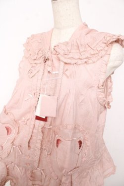 画像3: PINK HOUSE / クマワッペンフード付きノースリーブベスト/ブラウス F ピンク Y-25-10-31-028-LO-BL-SZ-ZY