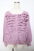 PINK HOUSE / フリルニットカーディガン F パープル Y-25-10-31-030-LO-TO-SZ-ZY