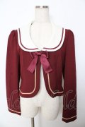 Innocent World / セーラー刺繍ジャケット L ボルドー Y-25-10-31-032-IW-JA-SZ-ZY