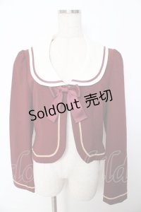 Innocent World / セーラー刺繍ジャケット L ボルドー Y-25-10-31-032-IW-JA-SZ-ZY