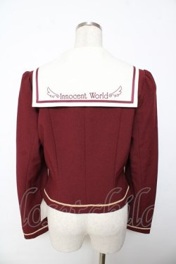 画像2: Innocent World / セーラー刺繍ジャケット L ボルドー Y-25-10-31-032-IW-JA-SZ-ZY