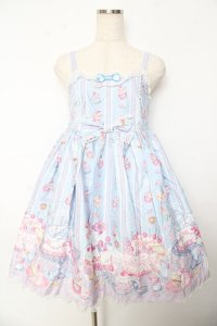 Angelic Pretty / Whip Factory ジャンパースカートSet  サックス Y-25-10-31-035-AP-OP-SZ-ZY
