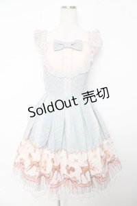 Innocent World / リバイバルロッタジャンパースカート M サックス Y-25-10-31-036-IW-OP-SZ-ZY