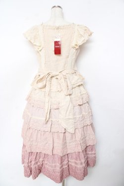 画像2: PINK HOUSE / ローンティアードワンピース F ピンク Y-25-10-31-037-LO-OP-SZ-ZY