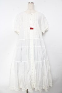 PINK HOUSE / ティアードロングワンピース F 白 Y-25-10-31-038-LO-OP-AS-ZY
