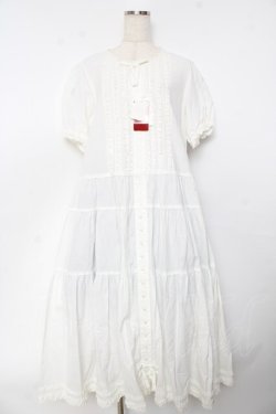 画像1: PINK HOUSE / ティアードロングワンピース F 白 Y-25-10-31-038-LO-OP-AS-ZY