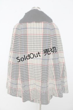 画像2: Lois CRAYON / 襟ファーツイードケープコート  アイボリー Y-25-10-31-042-LO-CO-SZ-ZY