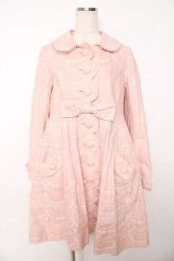 画像1: Angelic Pretty / ホイップジャガードトレンチコート  ピンク Y-25-10-31-045-AP-JA-SZ-ZY